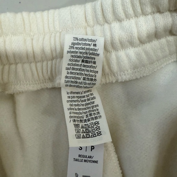 NWT Victoria's Secret S Winter White Ivy Fleece Wide-Leg Split-Hem Sweatpants - Picture 5 of 8